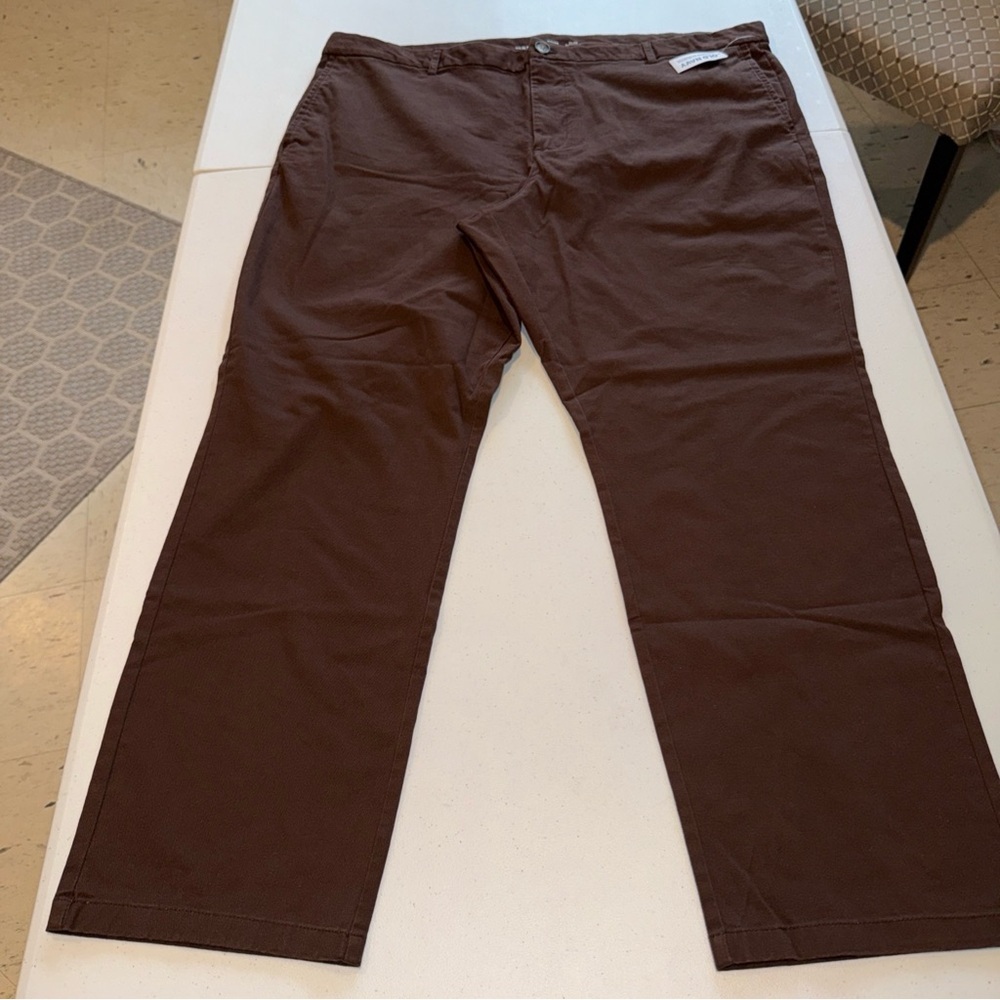 Old Navy‎ Pants Mens 30x34 Brown Slim Straight Stretch Casual Preppy NWT